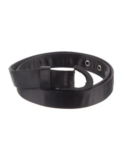 Pre-owned Giorgio Armani Skinny Belt In Black