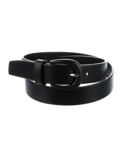 Pre-owned Giorgio Armani Skinny Leather Belt In Black