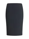 Giorgio Armani Techno Scuba Pencil Skirt In Black