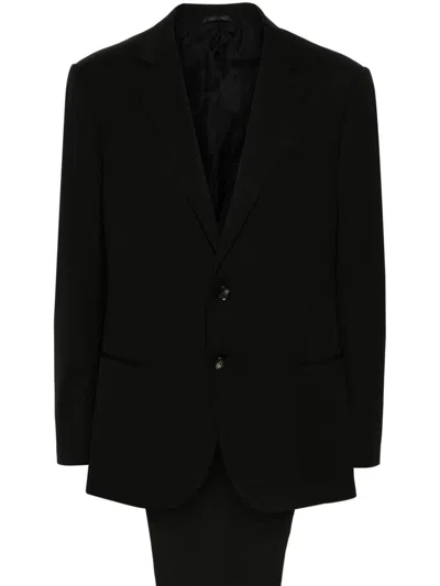 Giorgio Armani Sleek Tailored Suit For Men In Black