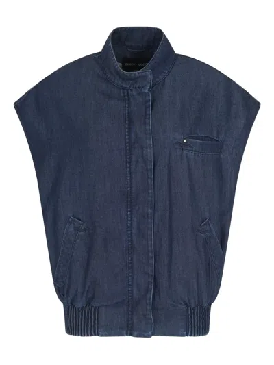 GIORGIO ARMANI SLEEVELESS DENIM GILET