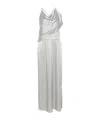 Giorgio Armani Silk Long Dress In Gray