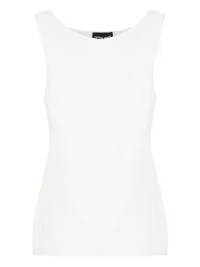 Giorgio Armani Sleeveless Top In White