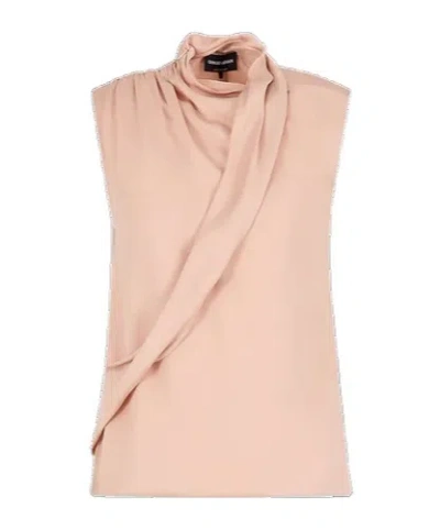 Giorgio Armani Sleeveless Tops In Black