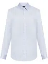 Giorgio Armani Shirt With Striped Pattern In Blue