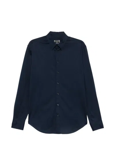 Giorgio Armani Slim Fit Cotton Shirt In Multi