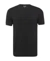 Giorgio Armani Blue Cotton T-shirt In Black