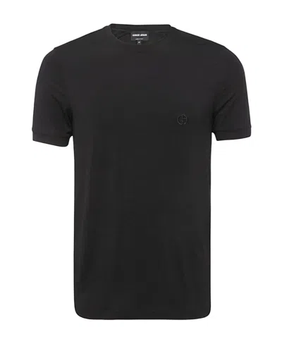 GIORGIO ARMANI GIORGIO ARMANI LOGO EMBROIDERED CREWNECK T-SHIRT