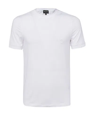 GIORGIO ARMANI GIORGIO ARMANI LOGO EMBROIDERED CREWNECK T-SHIRT