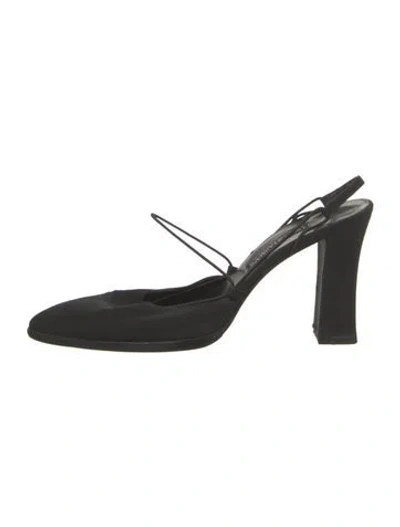 Pre-owned Giorgio Armani Slingback Pumps In Black