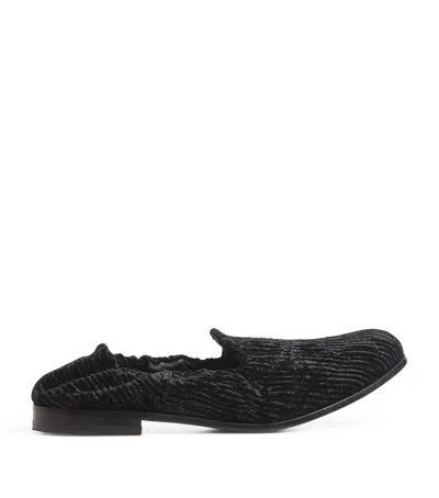 Giorgio Armani Slip-on Loafers In Black
