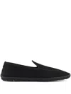 Giorgio Armani Slip-on Loafers With Breathable Mesh Upper In Black