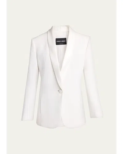 Giorgio Armani Slit-cuff Single-breasted Blazer In White