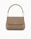 Giorgio Armani Small La Prima Soft Baguette Bag In Nappa Leather In Beige