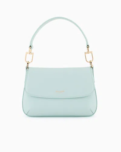 Giorgio Armani Handtasche Mit Logo-stempel In Blue