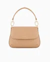 Giorgio Armani Small La Prima Soft Nappa Leather Handbag In Beige