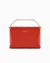 Giorgio Armani Small Leather Handbag In Orange