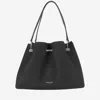 Giorgio Armani Small Pebbled-leather Shopper Bag In Black