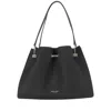 Giorgio Armani Small Pebbled-leather Shopper Bag In Black
