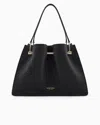 Giorgio Armani Small Pebbled-leather Shopper Bag In Black