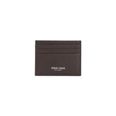 Giorgio Armani Smallleathergoods In Brown