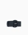 Giorgio Armani Smooth Leather Belt In Black