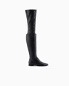 Giorgio Armani Smooth Leather Lace-up Boots In Black