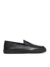 Giorgio Armani Men's Leather Easy Loafers In Black