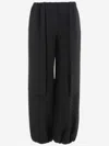 Giorgio Armani Elasticated-waistband Straight-leg Trousers In Night