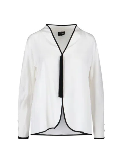 Giorgio Armani Soft Silk Shirt In White
