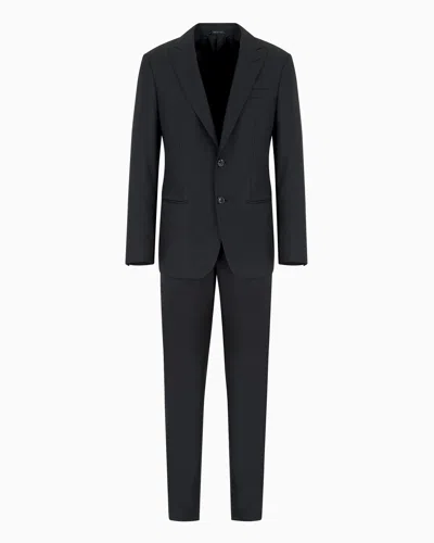 Giorgio Armani Soho Line Dress In Wool And Cashmere In Black