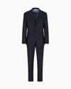 Giorgio Armani Soho Line Single-breasted Suit In Micro-gingham Wool