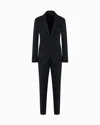 Giorgio Armani Soho Line Single-breasted Tuxedo In Wool Crêpe In Black