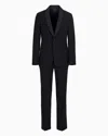 Giorgio Armani Soho Line Single-breasted Tuxedo In Wool Crêpe In Black