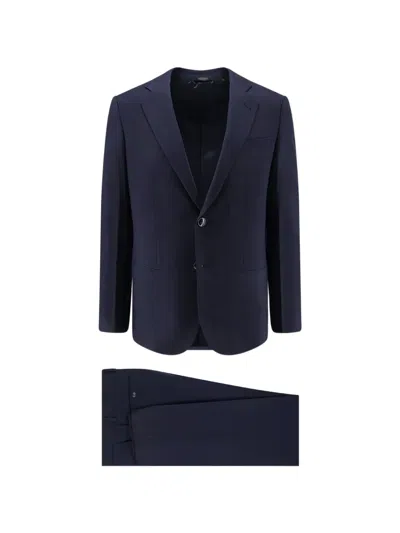 Giorgio Armani Soho Single-breasted Suit In Blue