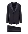 Giorgio Armani Single-breasted Wool Tuxedo Suit In Blue