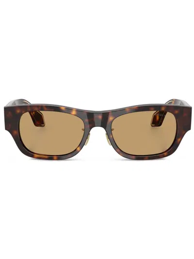 Giorgio Armani Sonnenbrille Mit Eckigem Gestell In Havana