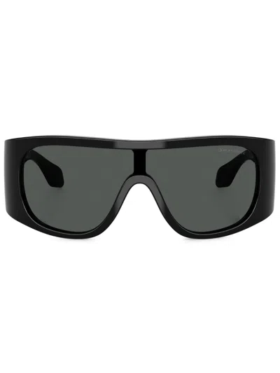 Giorgio Armani Sonnenbrille Mit Logo-print In Schwarz