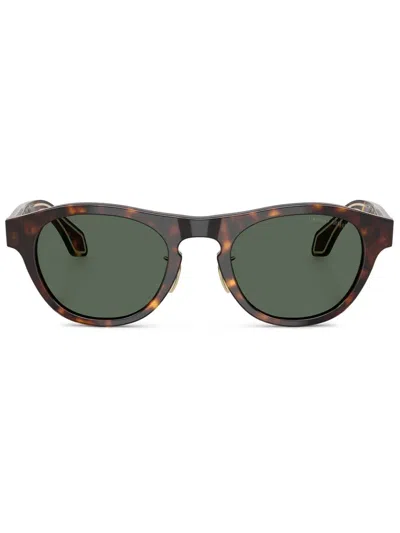 Giorgio Armani Sonnenbrille Mit Rundem Gestell In Brown