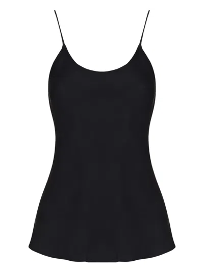 Giorgio Armani Spaghetti-strap Top In Black