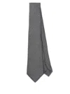 Giorgio Armani Speckled Silk-mohair Tie In Gray