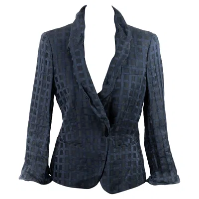 Pre-owned Giorgio Armani Spring 2007 Ready To Wear Jacket Linen Viscose In Black