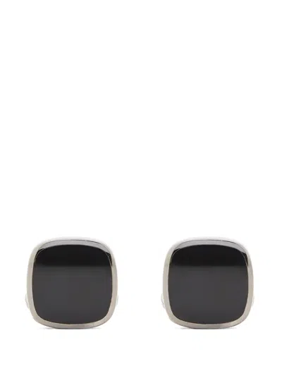 Giorgio Armani Square Cufflinks In Metallic