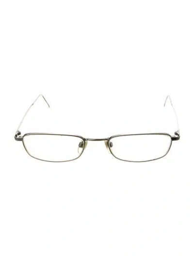 Pre-owned Giorgio Armani Square Eyeglasses In Silver