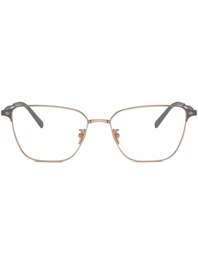 Giorgio Armani Square Glasses In Gold