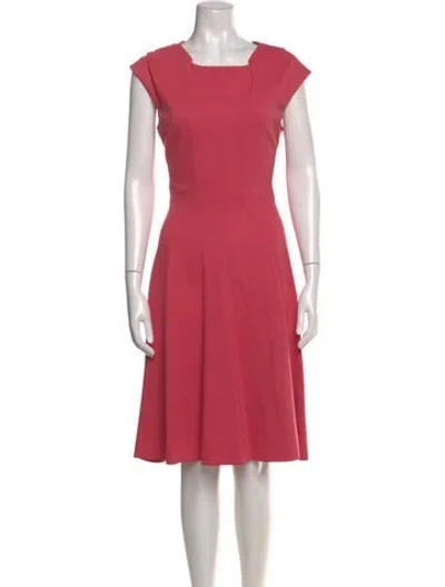 Pre-owned Giorgio Armani Square Neckline Knee-length Dress In Pink