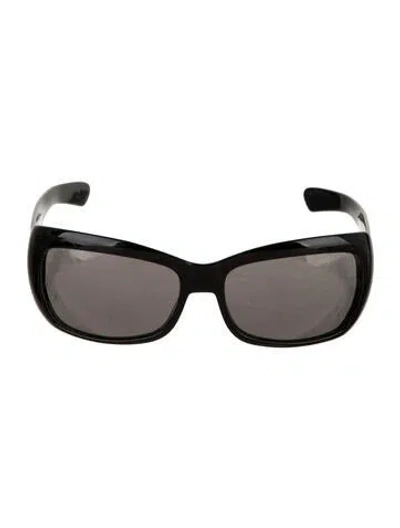 Pre-owned Giorgio Armani Square Tinted Sunglasses In Black