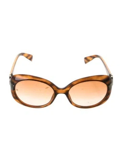 Pre-owned Giorgio Armani Square Tinted Sunglasses In Brown
