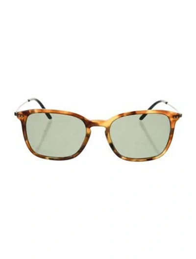 Pre-owned Giorgio Armani Square Tinted Sunglasses In Neutral