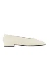 Giorgio Armani Soft Calfskin Ballerina Flats In White